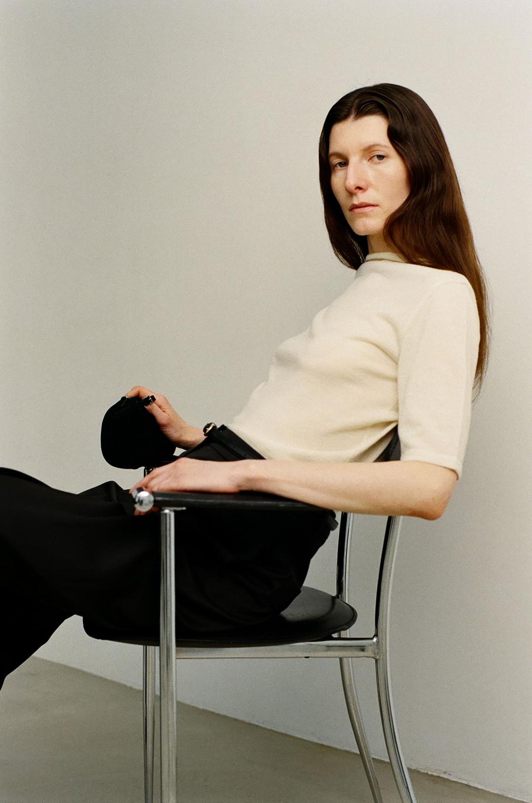 Refined wool tencel Knit _ivory