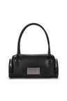 VINTAGE LEATHER BOSTON BAG IN BLACK