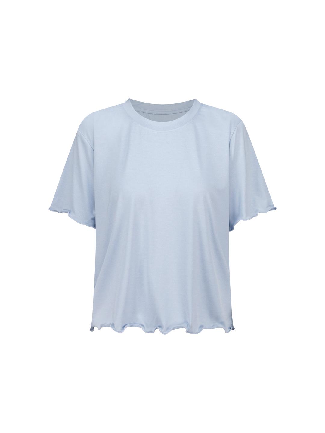 rolly cutting semi crop t-shirts_blue