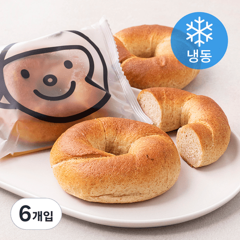 훕훕베이글 통밀 베이글 (냉동), 115g, 6개입