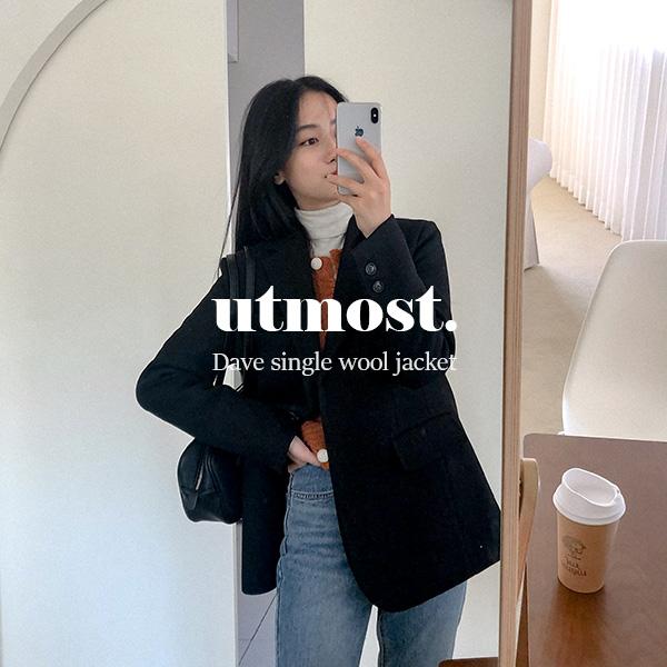 [무료배송/누적수량1만장돌파/울50%/부분당일발송] UTMOST 데이브 싱글 울자켓(누빔ver.추가/베스트재진행)