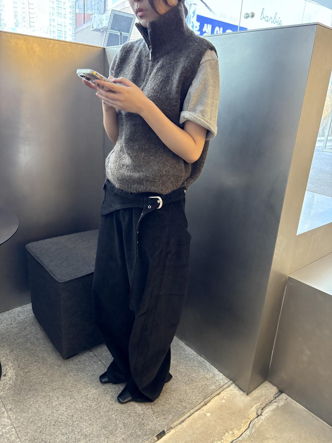 belt layered pants (2color)