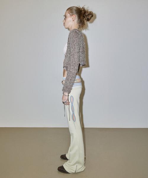 Cut Out Stripe Sweatpants Raw