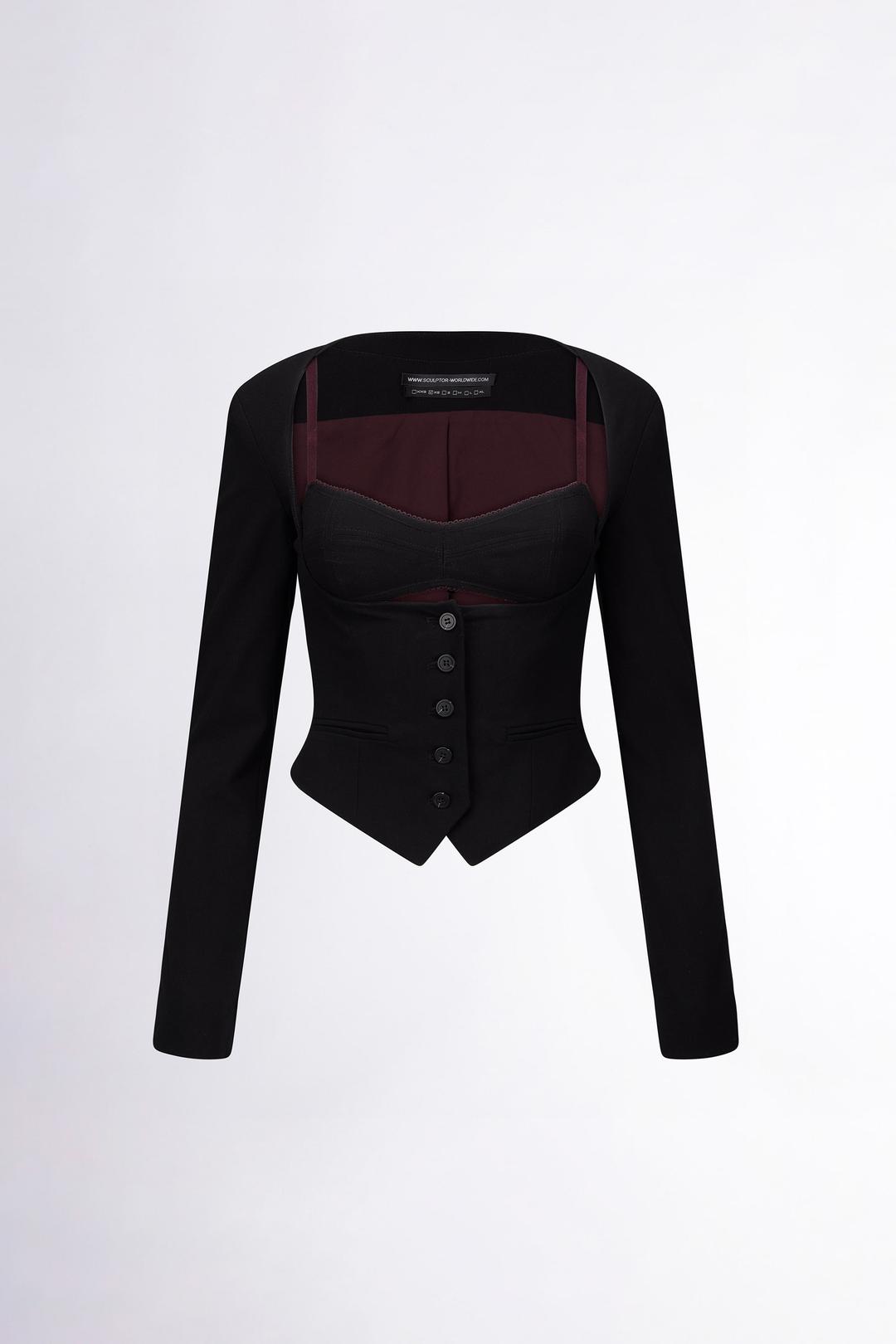 Bodices Two Piece Wool Blazer Black