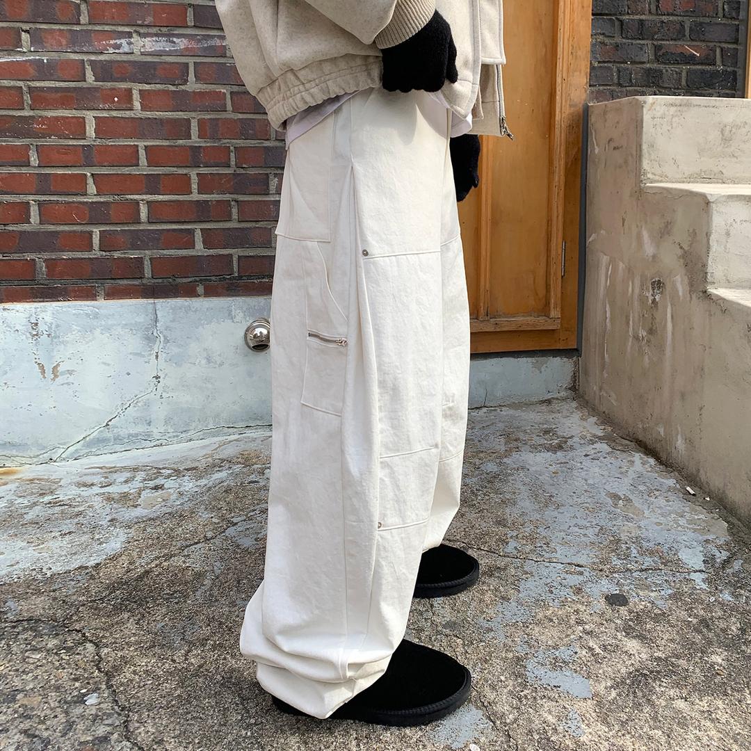 [New Color] 매뉴얼 사이드 핀턱 워크 팬츠 (3color)