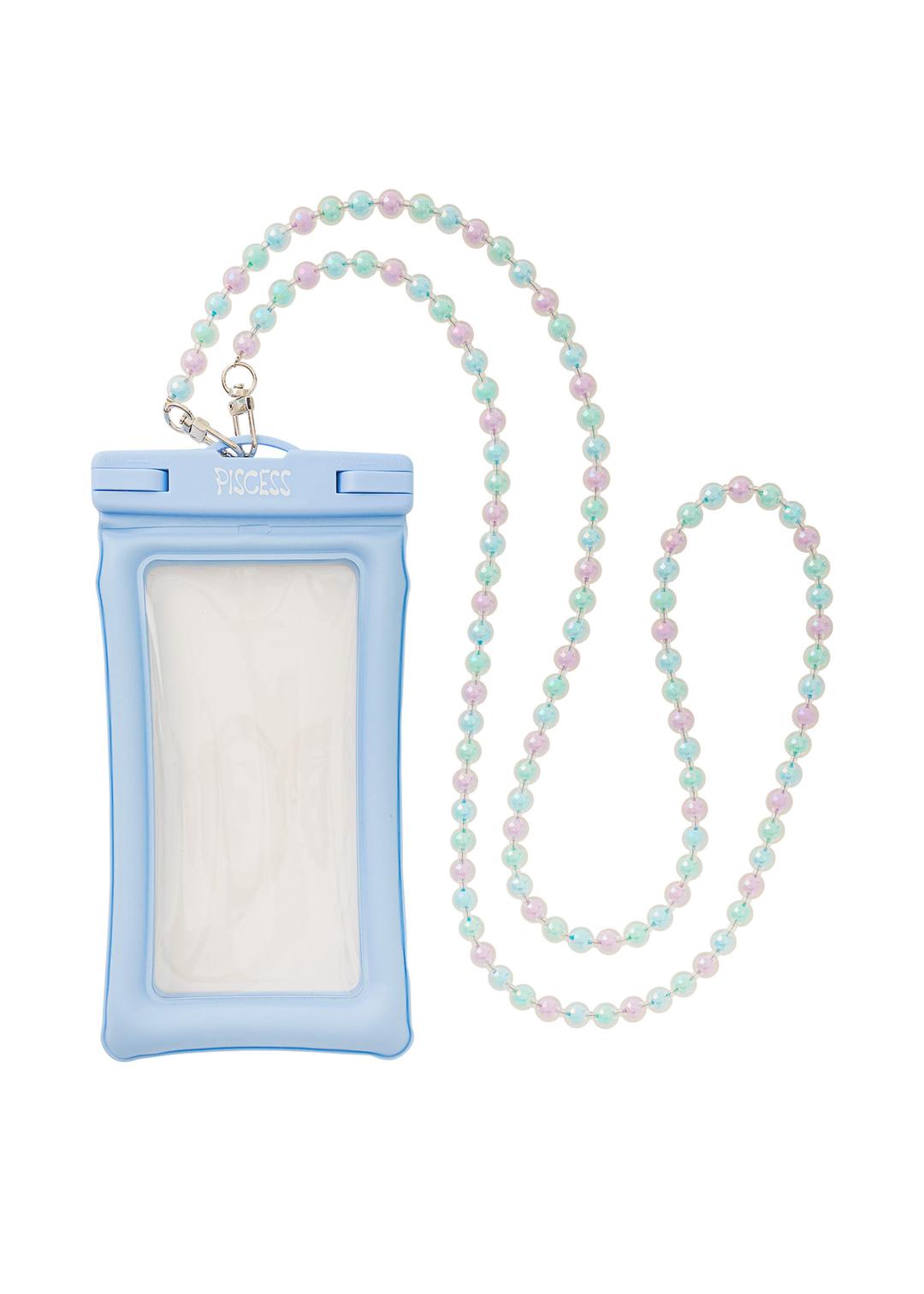 Crystal Strap Waterproof Phone Pouch_Sky Blue