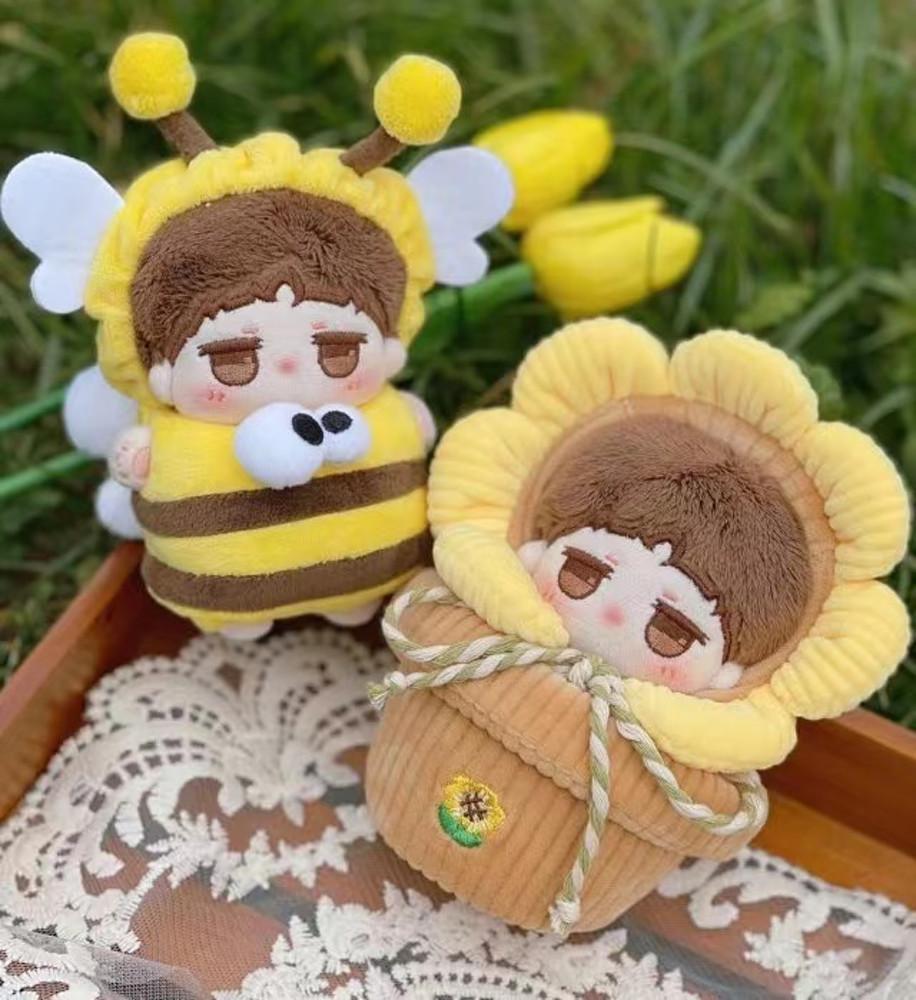 마마집10cm 아이돌 인형옷 삼둥이 꿀벌와꽃 시리즈 솜뭉치 무속성 솜인형 의상