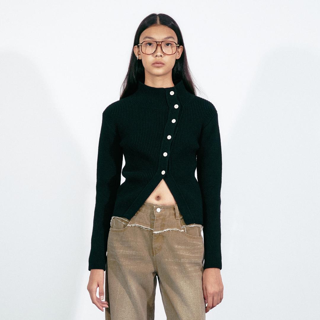 Stability Knit Cardigan (Black)