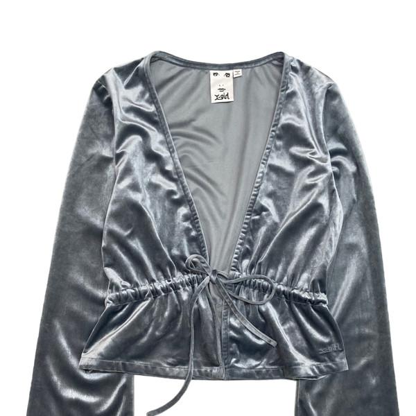 X-Girl velour cardigan