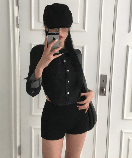 [스냅셔츠/핏보장🖤] 데님 슬림핏 셔츠 -3color