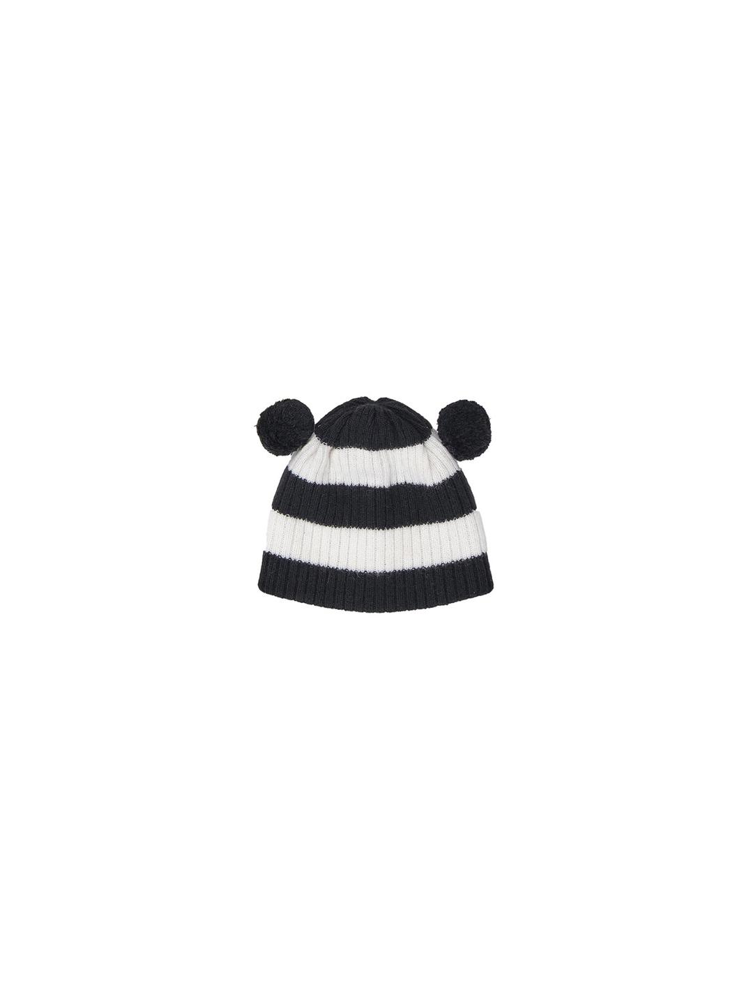 PUPPY BEANIE (BLACK&IVORY)