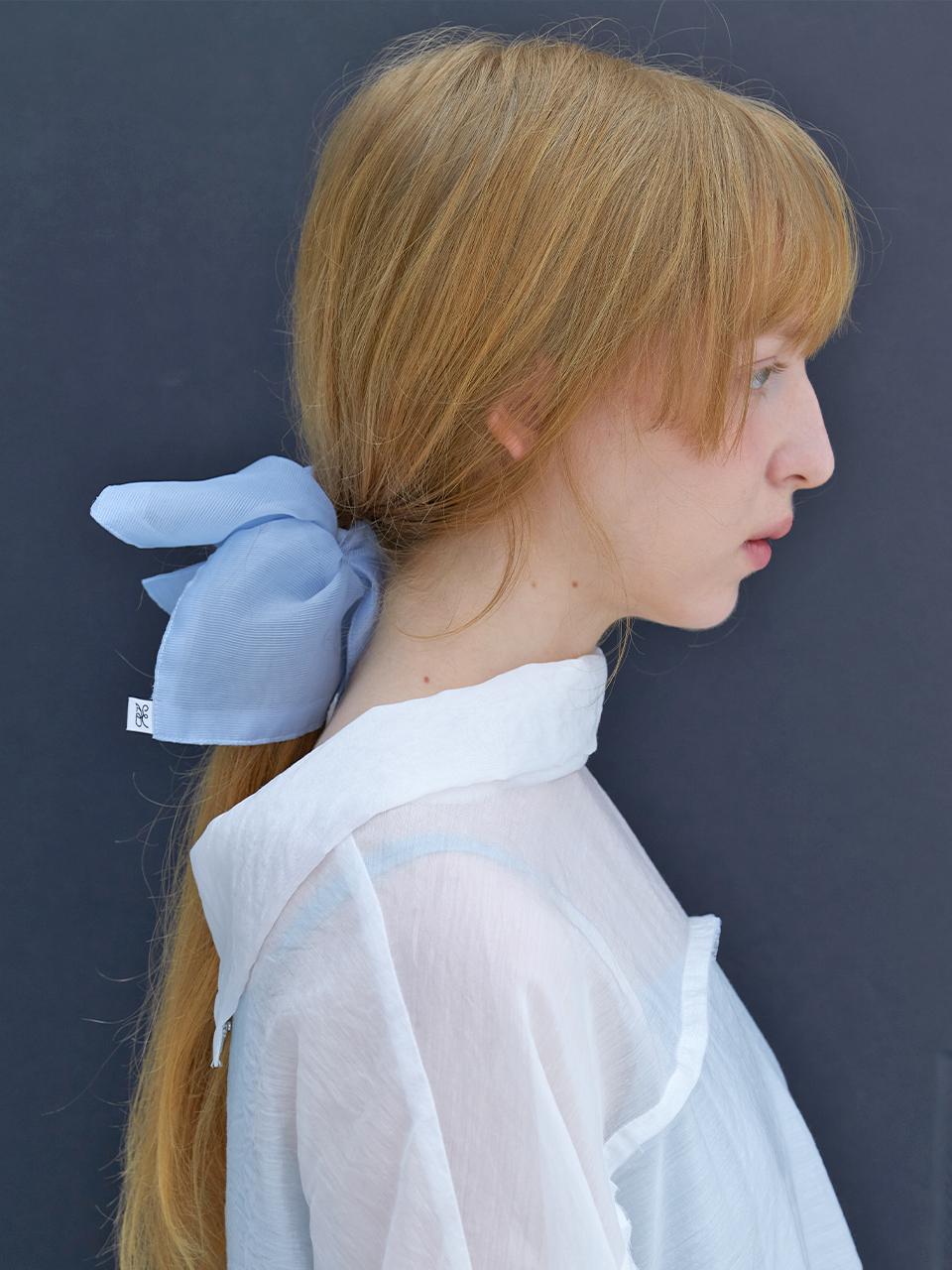 Mist Square Scrunch_Light Blue