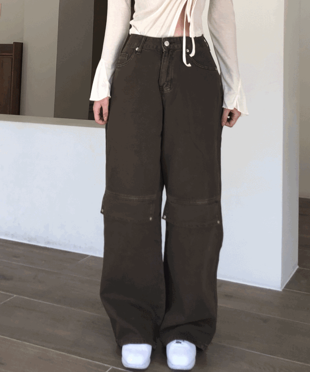 [2colors] 백버클 코튼 팬츠