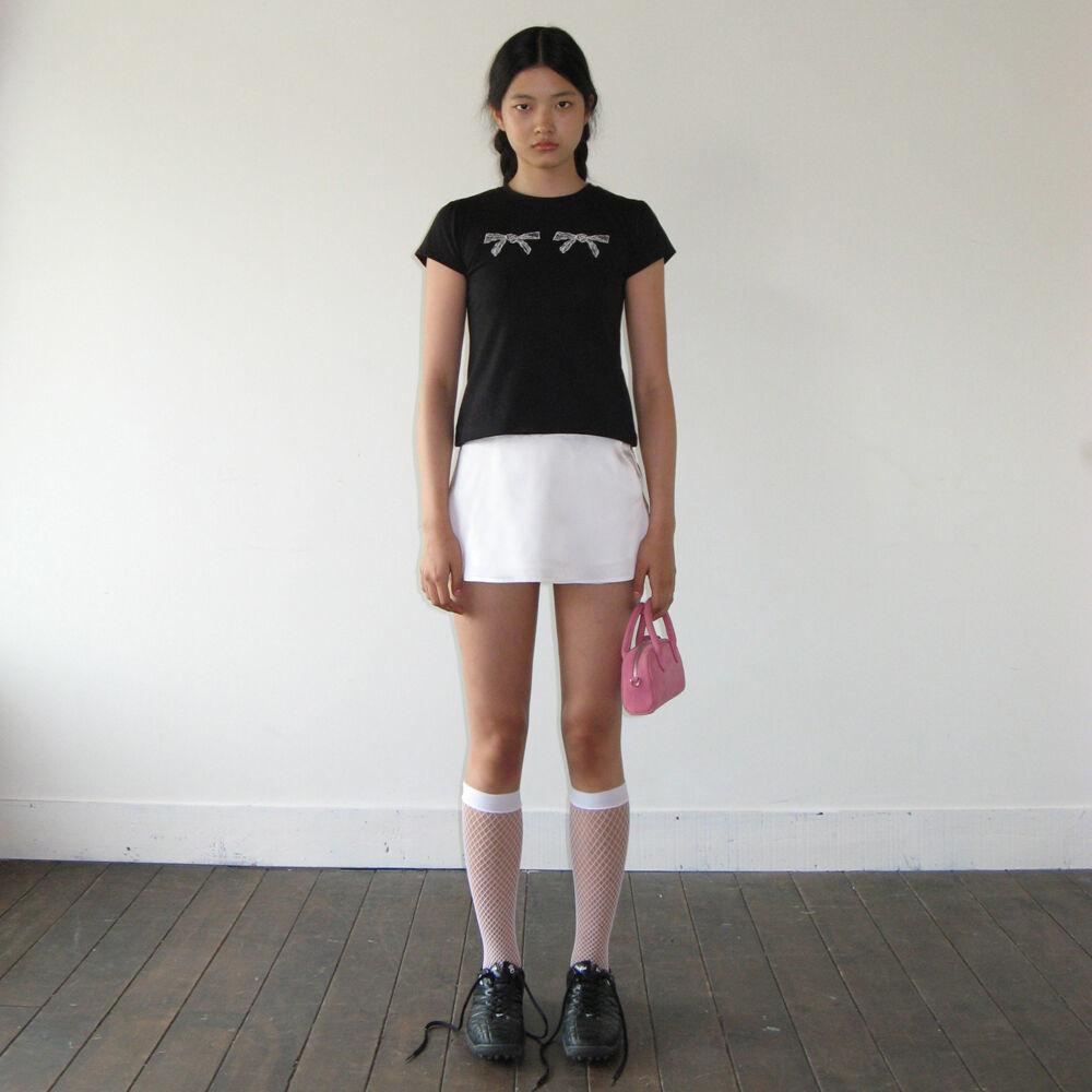 RIBBON T-SHIRTS (BLACK)