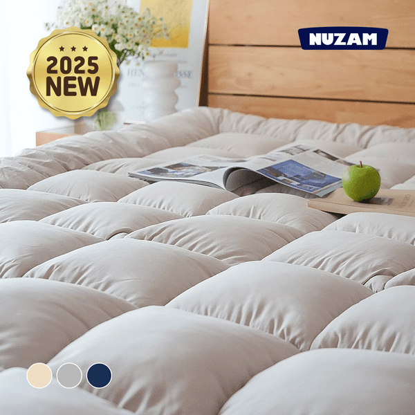 [2025 NEW] 누잠 스프링 토퍼 매트리스│특허받은 푹신한 허리 편한 침대 바닥용 겨울 토퍼 거실용 매트