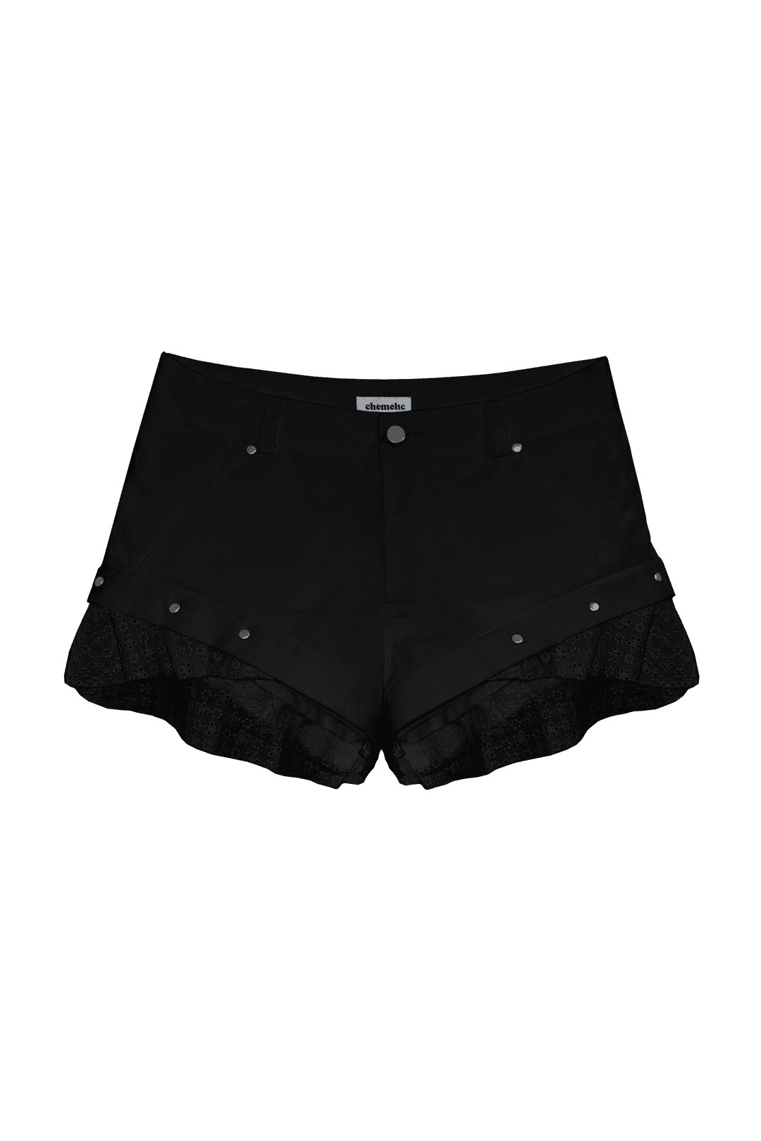 [06.20 출고] STUD  FLOWER LACE SHORTS (BLACK)