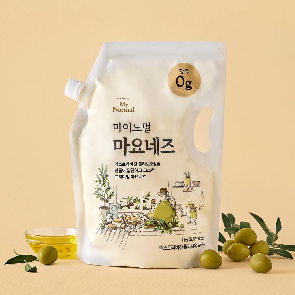 마이노멀 대용량 엑스트라버진 올리브오일 마요네즈 1kg : 마이노멀