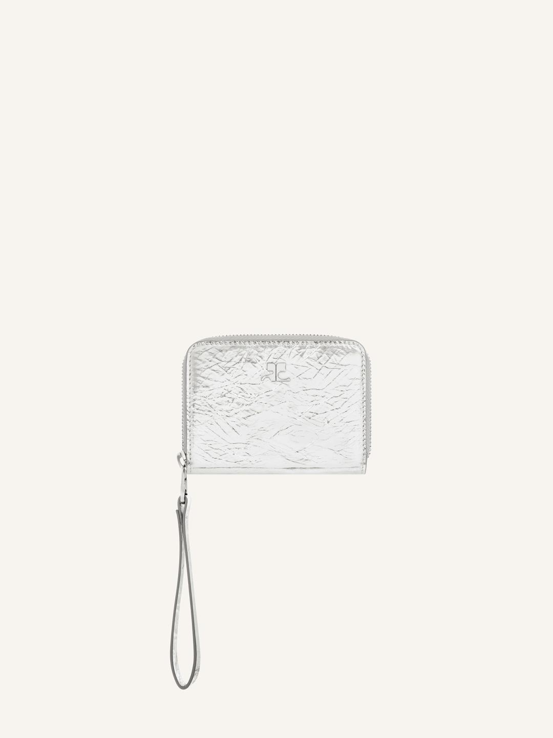 SILVER ZIPPED COMPACT WALLET