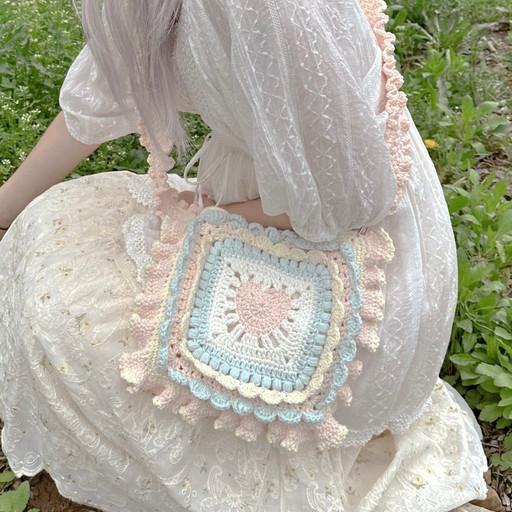 Frill Square Cross Bag[2color]