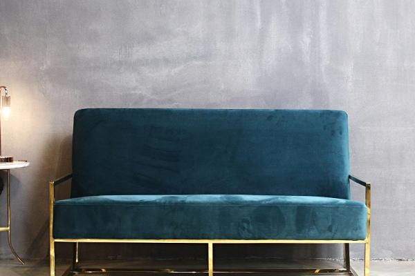 테일러 3인용 벨벳 패브릭 골드 인테리어 카페 소파 CL095