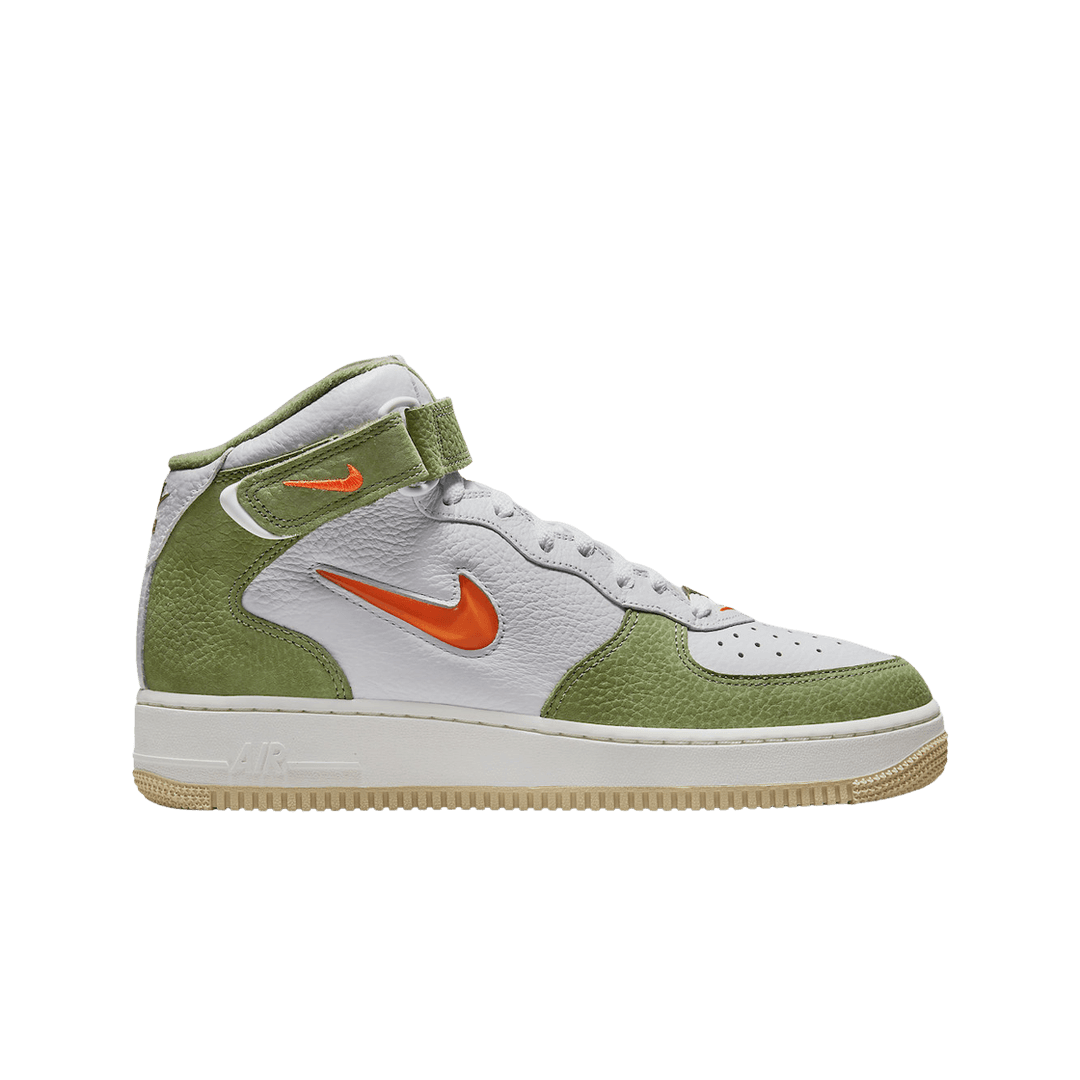 Nike Air Force 1 Mid '07 QS Olive Green and Total Orange