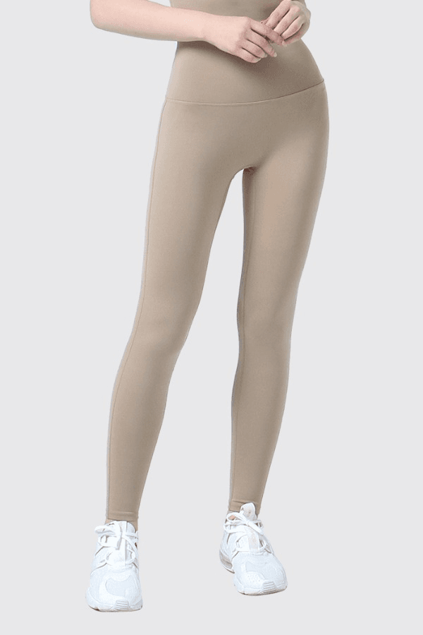 녹족 지니아 9부 레깅스 푸딩베이지