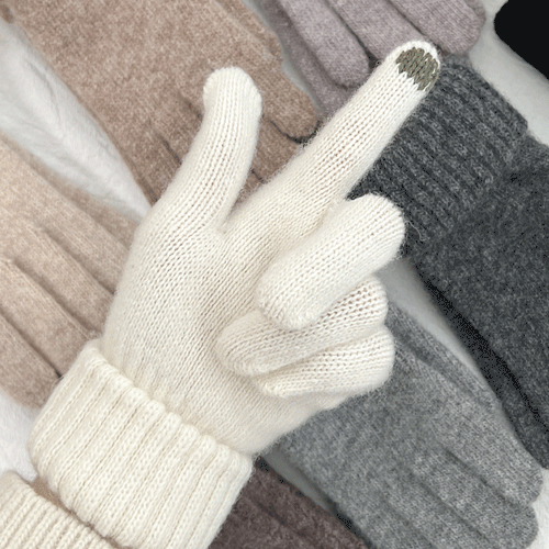 [국산/1+1할인]울90% 스마트터치 손가락 울장갑