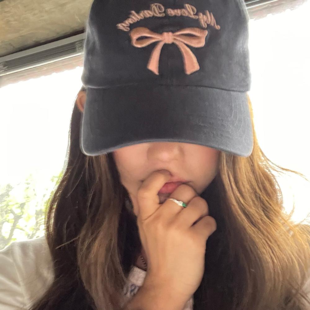 🎀RIBBON ball cap🎀 (indi pink)