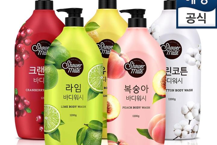 샤워메이트 대용량 바디워시 파머스 1200gx2개