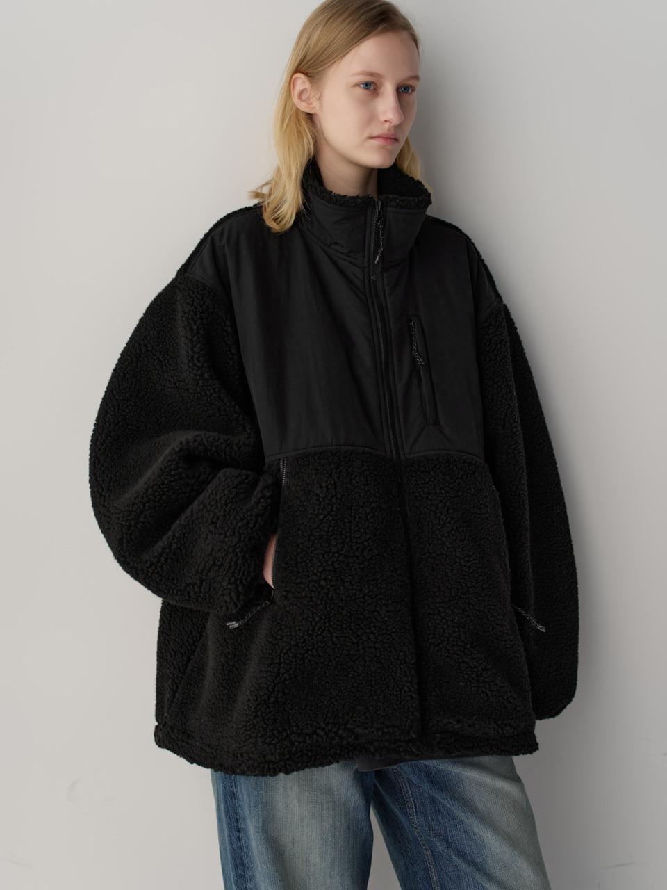 [2차 1/6예약배송] 플리스 집업 점퍼_black
