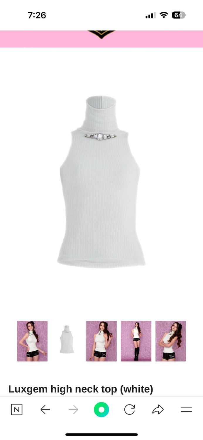 베이비메탈클럽 럭스잼 하이넥 탑 화이트 | 후루츠패밀리