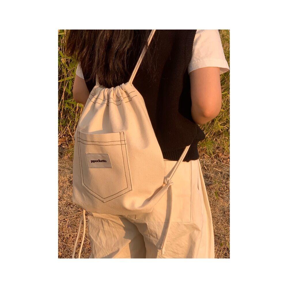 ppocketto ivory string bag 뽀겟또 아이보리 스트링백
