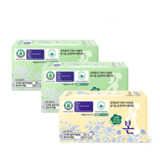 유기농본 생리대 날개형 대형 28p x 2팩 + 중형 30p
