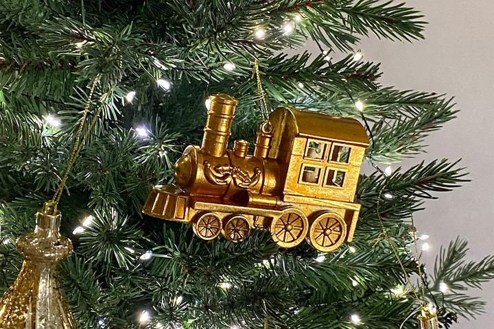 브론즈 크리스마스 오너먼트 트리 장식 (기차/목마) 2type