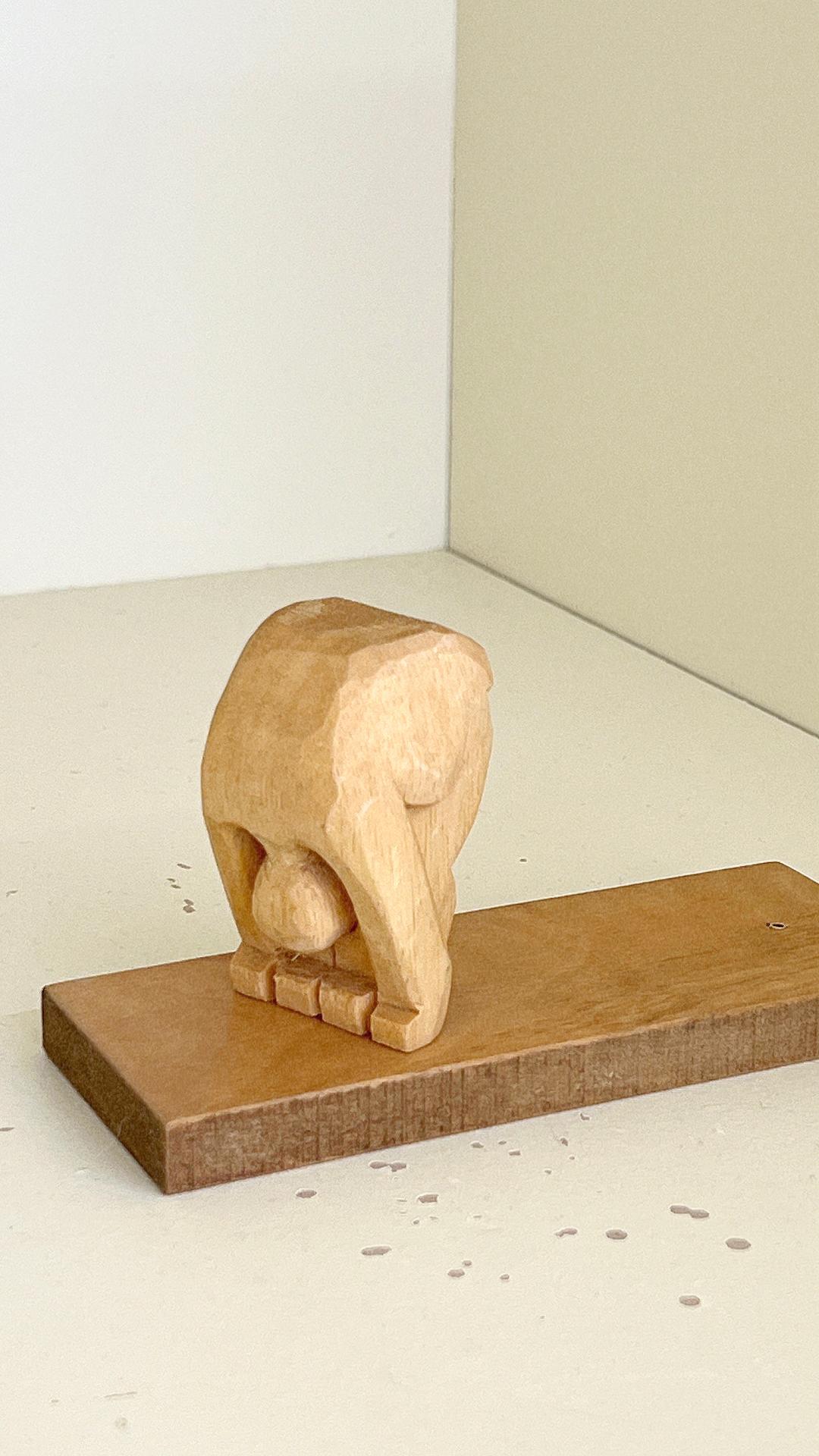 몫🥚요가 아사나 목조각