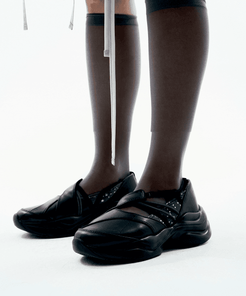 오호스(OJOS)  Strap Toe Sneakers / Black - 사이즈 & 후기 | 무신사
