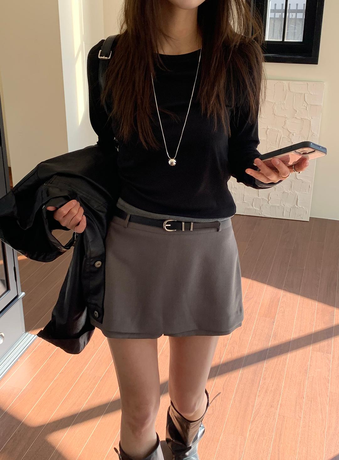 위시러브미 로우 숏 미니 스커트 팬츠 2 color