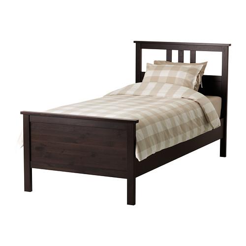 이케아 헴네스 HEMNES 침대프레임 [블랙브라운, 루뢰위] 490.095.46