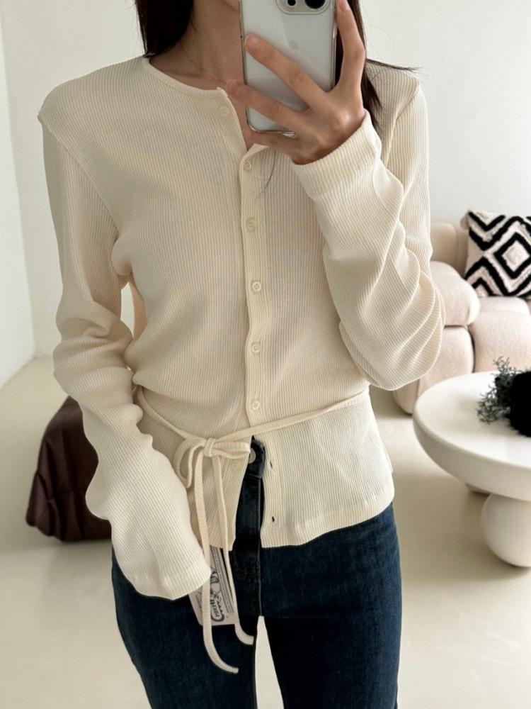 베이지,아이 당일 / 르네 라운드 가디건 - 3color