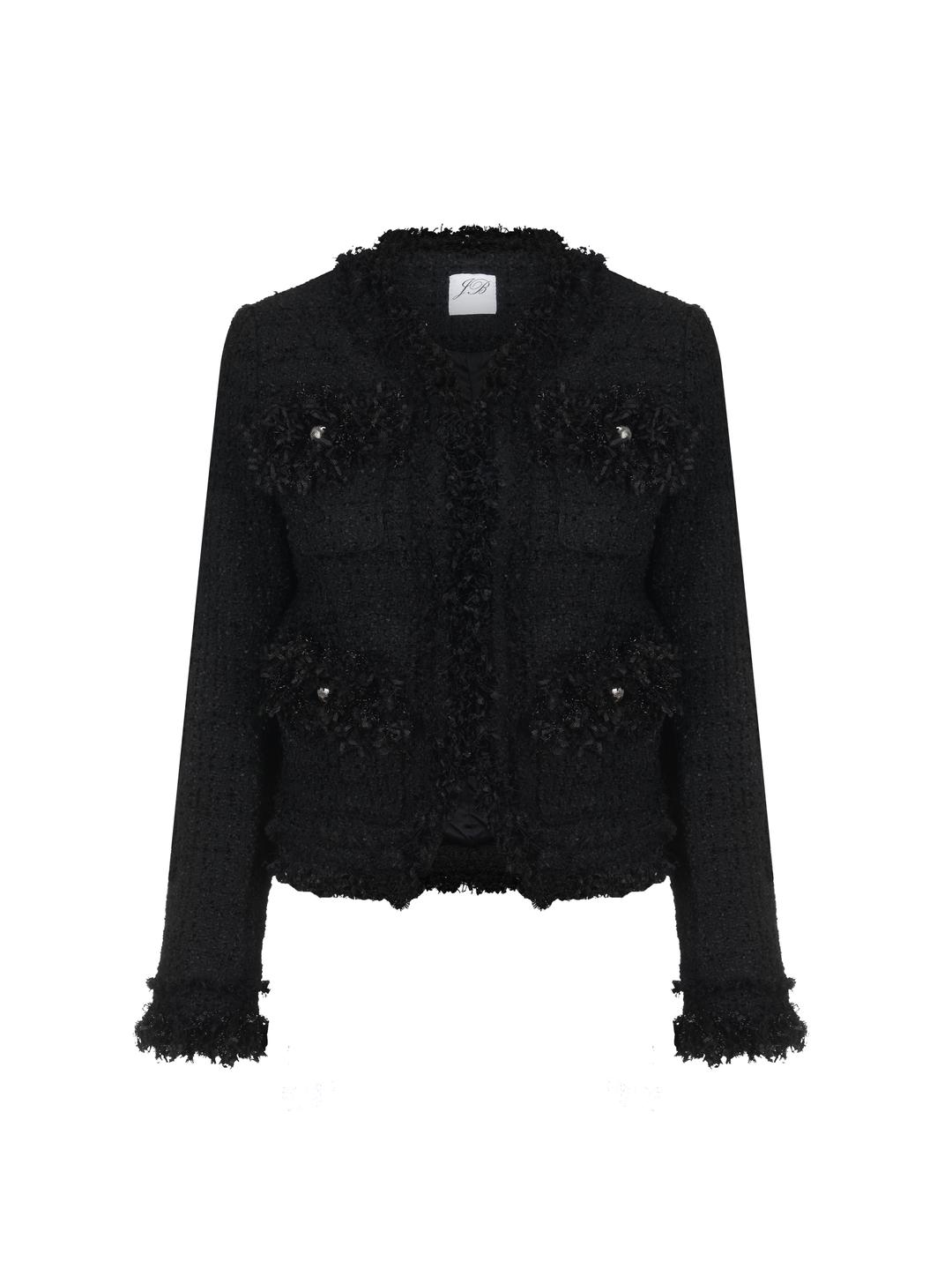 Buckle tweed jacket