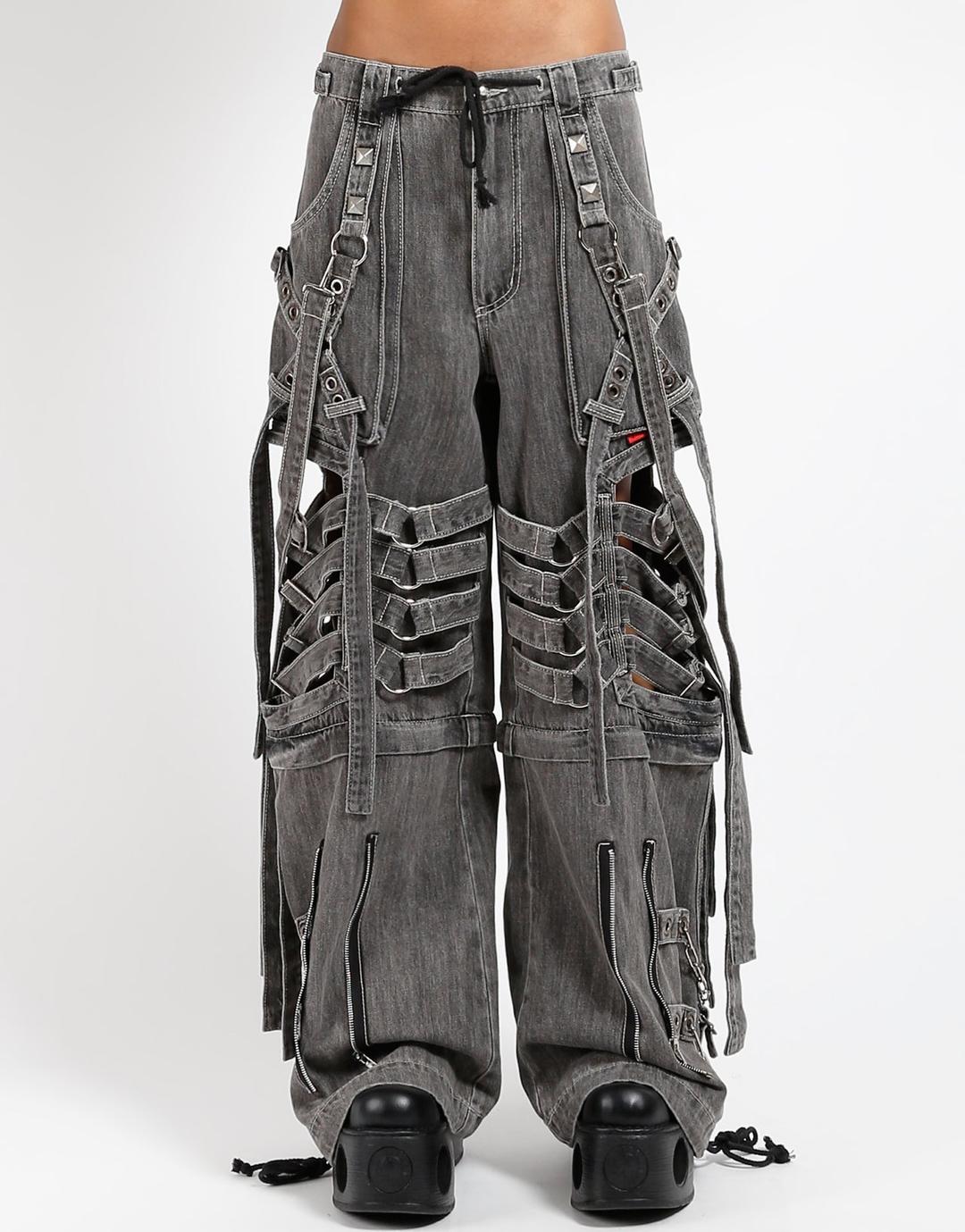 SUPER CUT OUT PANT BLACK DENIM - X-Small / BLACK DENIM