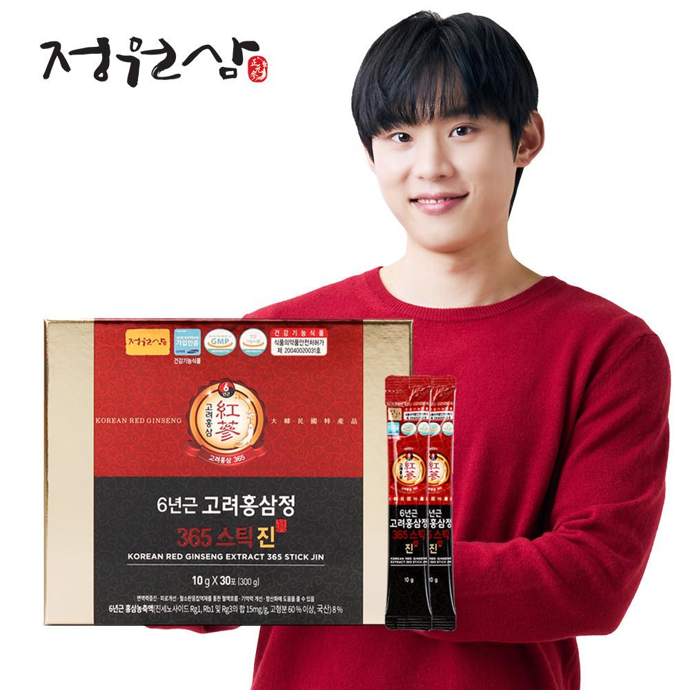 [특가] [정원삼] 6년근 고려홍삼정 365스틱 진 1박스 30포 홍삼선물 명절선물 부모님선물