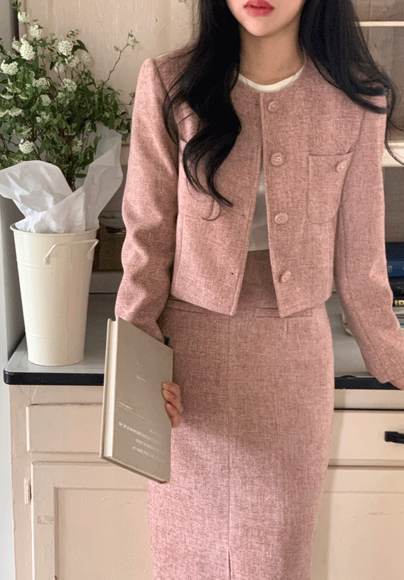 로랑 트위드자켓jk(2color)