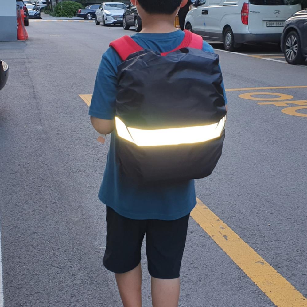 배낭 책가방 반사밴드 방수커버 블랙 45L