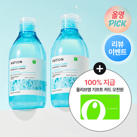 [4월 올영픽/구매인증이벤트] 파티온 포도당 하이드로 에센스토너 300ml 더블 기획(2개입)