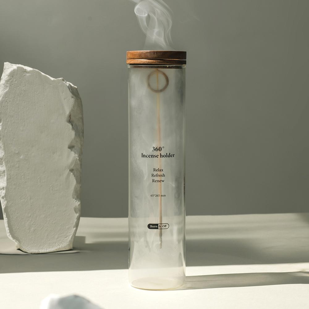 [소품연구소] "인센스 200% 즐기기" 번앤오프 360 인센스 홀더 향받침대 향꽂이 향멍