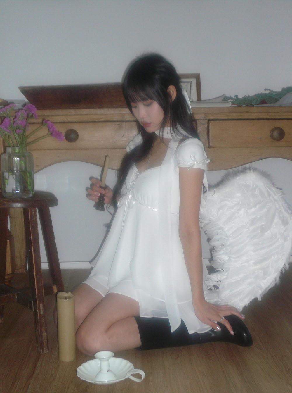 Snow angel blouse (scarf set)
