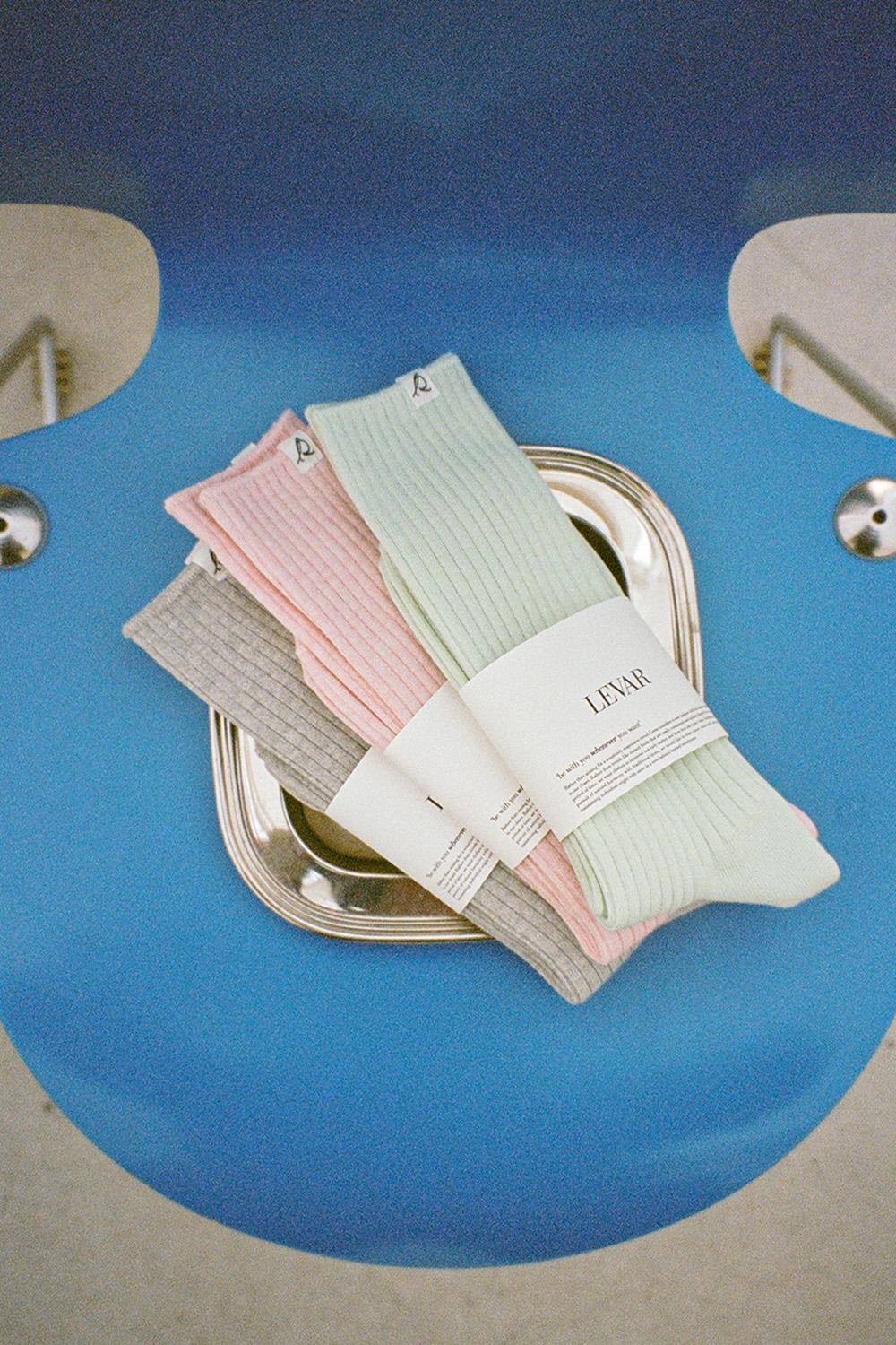 [3PACK] Always Cotton Ribbed Socks - 10colors