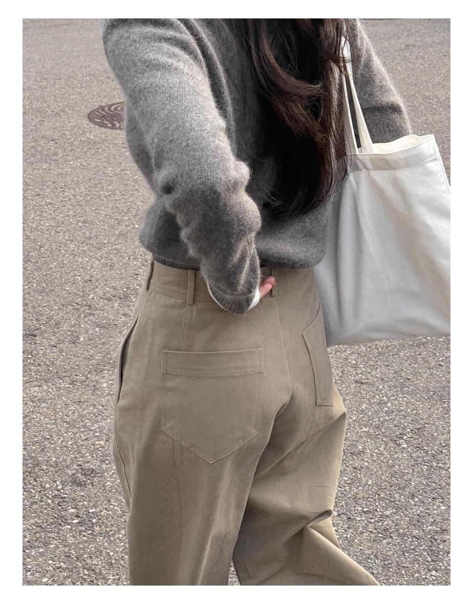 [S7일소요] 그레인 피치 코튼 팬츠 [카키베이지]