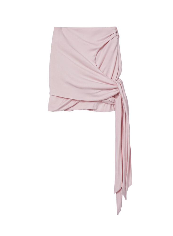 TIE-UP MINI SKIRT, PINK